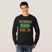 Los Angeles-modus op batterijontwerp T-shirt (Voorkant volledig)