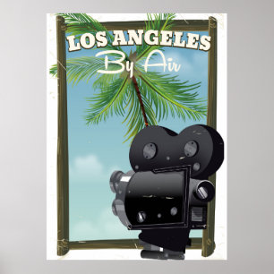 Los Angeles Movie Camera Reisposter Poster