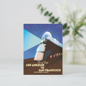 Los Angeles naar het poster van San Francisco Rail Briefkaart (Staand voorkant)
