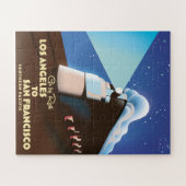 Los Angeles naar het poster van San Francisco Rail Legpuzzel (Horizontaal)