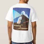 Los Angeles naar het poster van San Francisco Rail T-shirt (Achterkant)