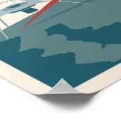 Los Angeles naar New York door Air Poster (Hoek)