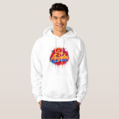 Los Angeles Neon Street Art Splash Hoodie (Voorkant volledig)