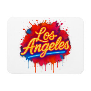 Los Angeles Neon Street Art Splash Magneet