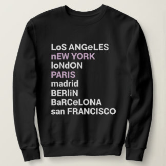 Los Angeles New York Londen Parijs Sweatshirt