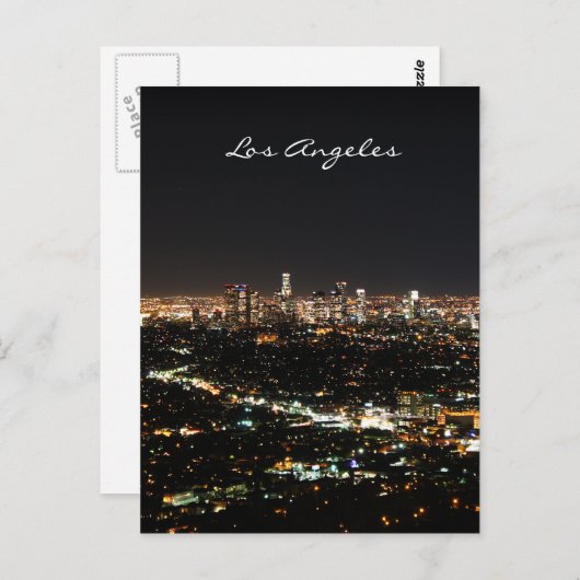 Los Angeles Night briefkaart (Voorkant / Achterkant)