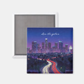 Los Angeles Night briefkaart Magneet (Voorkant / Achterkant)