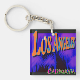 "Los Angeles Night Palms" Kaychain Sleutelhanger