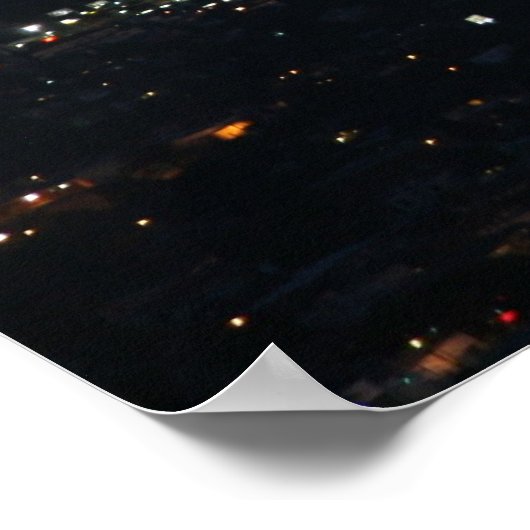 Los Angeles Night Skyline Poster (Hoek)