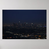 Los Angeles Night Skyline Poster (Voorkant)