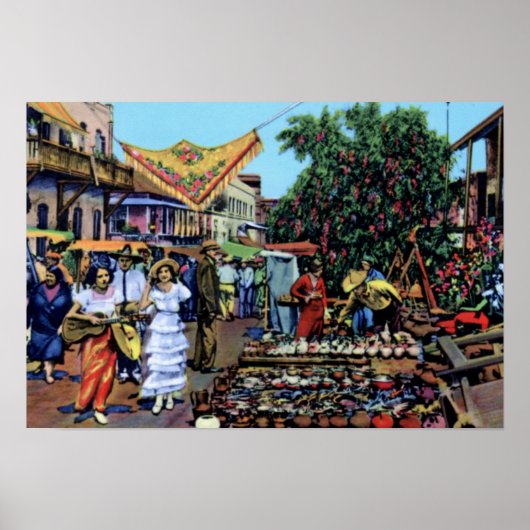 Los Angeles Olvera Street Poster (Voorkant)
