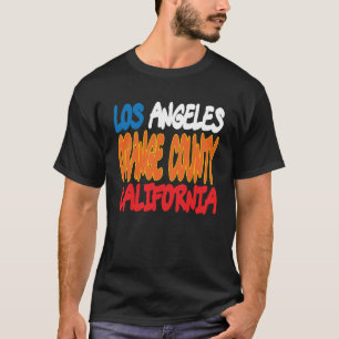 Los Angeles Oranje County California Retro Vintage T-shirt