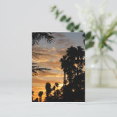 Los Angeles Palm Tree Sunset Briefkaart (Staand voorkant)