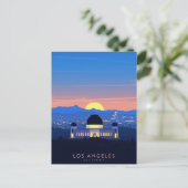 Los Angeles Palm Tree Sunset Graphic Briefkaart (Staand voorkant)