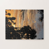 Los Angeles Palm Tree Sunset Puzzle Legpuzzel (Horizontaal)
