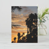 Los Angeles Palm Tree Sunset Uitnodigingen (Staand voorkant)
