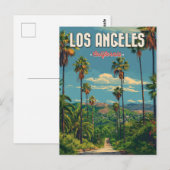 Los Angeles Palm Tree Vintage reizen Briefkaart (Voorkant / Achterkant)
