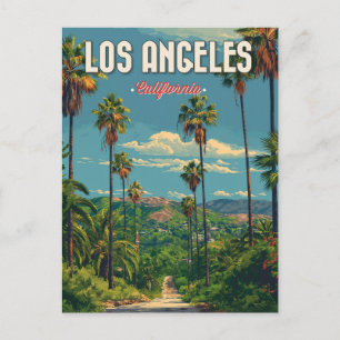 Los Angeles Palm Tree Vintage reizen Briefkaart