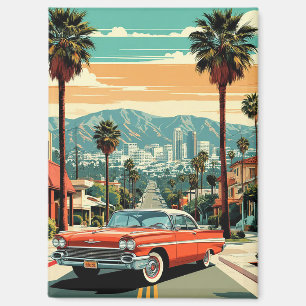 Los Angeles Palmboom Skyline Souvenir Magneet