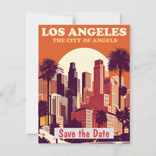 Los Angeles Palms Retro Uitnodiging (Voorkant)