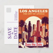 Los Angeles Palms Retro Uitnodiging (Voorkant / Achterkant)