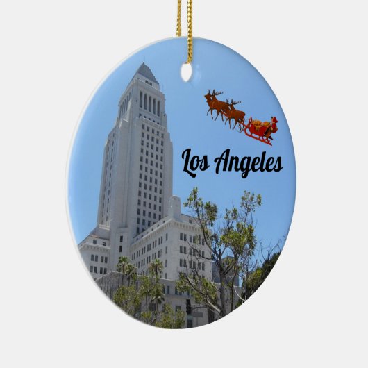 Los Angeles Panoramic Ceramic Ornament (Rechts)