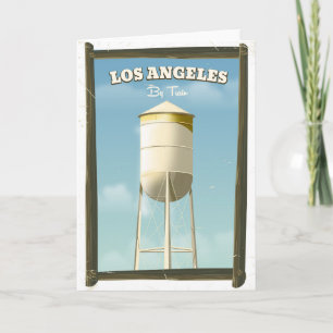 Los Angeles Per trein poster Feestdagen Kaart