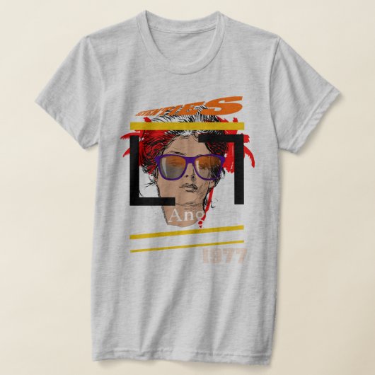 Los Angeles pop art californiaanse vrouw T-shirt (Laagn)