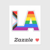 Los Angeles Pride LGBTQ Progress Pride Sticker (Vel)