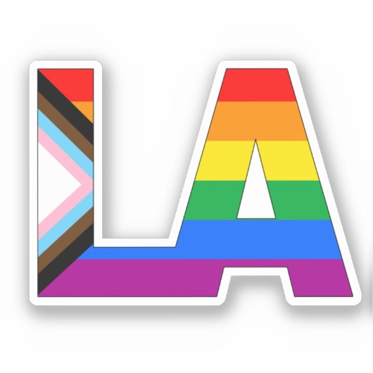 Los Angeles Pride LGBTQ Progress Pride Sticker (Voorkant)