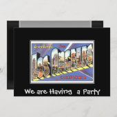 Los Angeles Private Party Invitation Kaart (Voorkant / Achterkant)