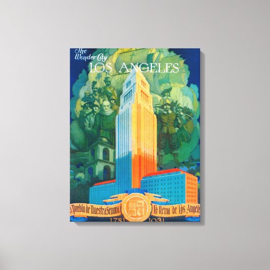 Los Angeles Promotional Poster Canvas Afdruk (Voorkant)