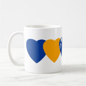 Los Angeles Rams Football Heart Design Koffiemok (Links)