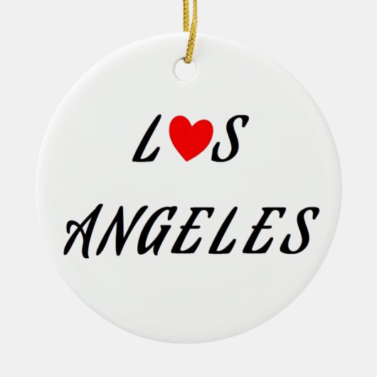 Los Angeles Red Keramisch Ornament (Voorkant)