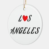 Los Angeles Red Keramisch Ornament (Links)
