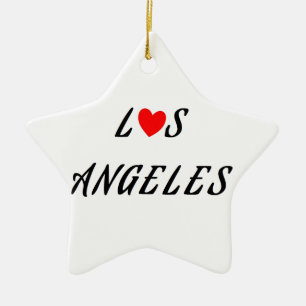 Los Angeles Red Keramisch Ornament