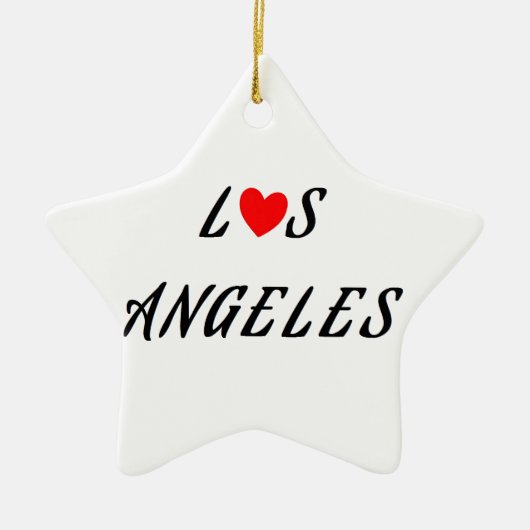 Los Angeles Red Keramisch Ornament (Voorkant)