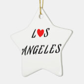 Los Angeles Red Keramisch Ornament (Links)