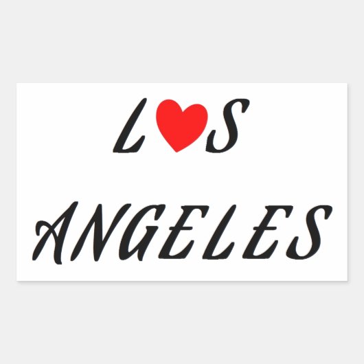 Los Angeles Red Rechthoekige Sticker (Voorkant)