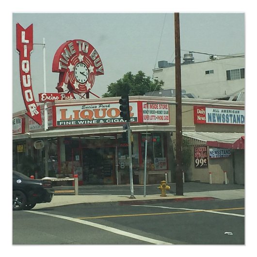 Los Angeles Retro Kijk Poster (Voorkant)