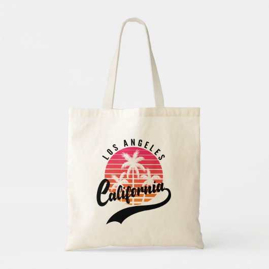 Los Angeles Retro Sunset Canvas tas (Achterkant)