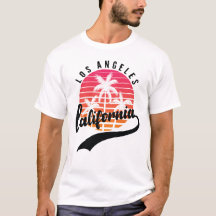 Los Angeles Retro Sunset Mannen, T-Shirt
