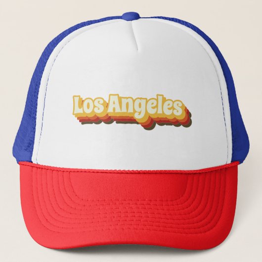 Los Angeles Retro  Tekst Trucker Pet (Voorkant)