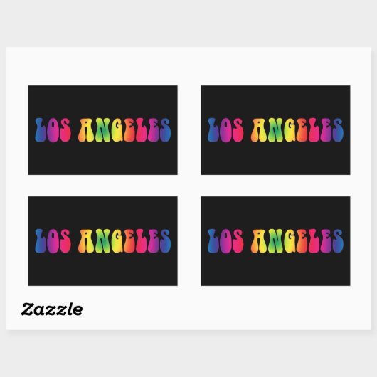 Los Angeles Retro Tie Dye Sticker (Vel)
