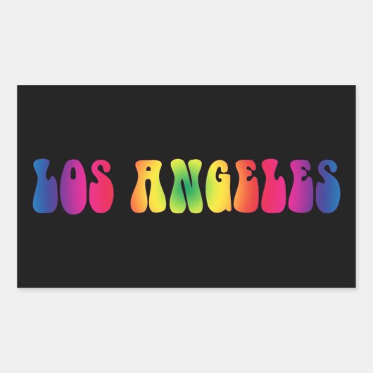 Los Angeles Retro Tie Dye Sticker (Voorkant)