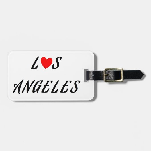 Los Angeles rode hart Bagagelabel (Voorkant horizontaal)