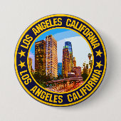 Los Angeles Ronde Button 7,6 Cm (Voorkant)