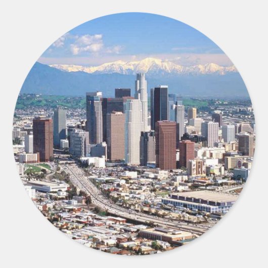 Los Angeles Ronde Sticker (Voorkant)