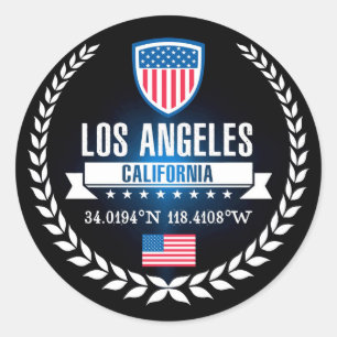 Los Angeles Ronde Sticker