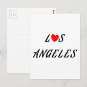 Los Angeles rood hart Briefkaart (Voorkant / Achterkant)